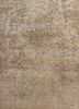 entropy ivory wool and silk hand knotted Rug - CloseUp