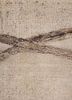 entropy ivory wool and silk hand knotted Rug - CloseUp