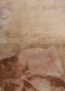 entropy ivory wool and silk hand knotted Rug - CloseUp