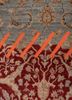 playing with tradition red and orange wool and silk hand knotted Rug - CloseUp playing with tradition red and orange wool and silk hand knotted Rug - CloseUp