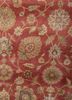 gulmarg red and orange silk hand knotted Rug - CloseUp