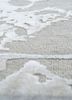 entropy grey and black wool and silk hand knotted Rug - CloseUp