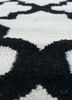 indusbar grey and black wool flat weaves Rug - CloseUp indusbar grey and black wool flat weaves Rug - CloseUp