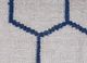 indusbar blue wool flat weaves Rug - CloseUp