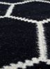 indusbar grey and black wool flat weaves Rug - CloseUp