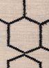 indusbar grey and black wool flat weaves Rug - CloseUp