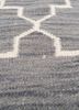 indusbar grey and black wool flat weaves Rug - CloseUp