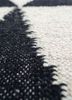 indusbar grey and black wool flat weaves Rug - CloseUp indusbar grey and black wool flat weaves Rug - CloseUp