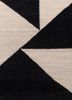 indusbar grey and black wool flat weaves Rug - CloseUp indusbar grey and black wool flat weaves Rug - CloseUp