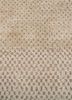 manifest beige and brown wool and silk hand knotted Rug - CloseUp