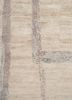 entropy ivory wool and silk hand knotted Rug - CloseUp entropy ivory wool and silk hand knotted Rug - CloseUp