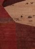 unfold by kavi red and orange wool and silk hand knotted Rug - CloseUp unfold by kavi red and orange wool and silk hand knotted Rug - CloseUp