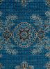 gilded age blue afghan wool hand knotted Rug - CloseUp gilded age blue afghan wool hand knotted Rug - CloseUp