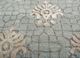 inde rose blue wool and silk hand knotted Rug - CloseUp inde rose blue wool and silk hand knotted Rug - CloseUp