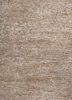 entropy beige and brown wool and silk hand knotted Rug - CloseUp