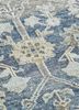 viscaya blue afghan wool and silk hand knotted Rug - CloseUp