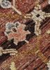 viscaya red and orange afghan wool and silk hand knotted Rug - CloseUp