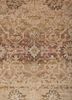 viscaya red and orange afghan wool and silk hand knotted Rug - CloseUp