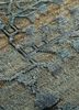 viscaya blue afghan wool and silk hand knotted Rug - CloseUp