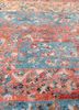 far pavilions red and orange wool and silk hand knotted Rug - CloseUp far pavilions red and orange wool and silk hand knotted Rug - CloseUp