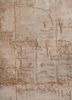 script beige and brown wool and bamboo silk hand knotted Rug - CloseUp script beige and brown wool and bamboo silk hand knotted Rug - CloseUp