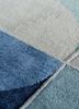 chaos theory by kavi grey and black wool and bamboo silk hand knotted Rug - CloseUp