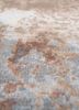 chaos theory by kavi grey and black wool and bamboo silk hand knotted Rug - CloseUp