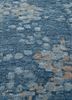 chaos theory by kavi blue wool and bamboo silk hand knotted Rug - CloseUp chaos theory by kavi blue wool and bamboo silk hand knotted Rug - CloseUp