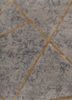 chaos theory by kavi grey and black wool and bamboo silk hand knotted Rug - CloseUp
