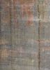 aprezo grey and black wool and bamboo silk hand knotted Rug - CloseUp