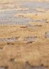 chaos theory by kavi grey and black wool and bamboo silk hand knotted Rug - CloseUp