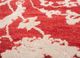 chaos theory by kavi red and orange wool and bamboo silk hand knotted Rug - CloseUp