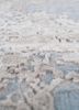project error by kavi blue wool and bamboo silk hand knotted Rug - CloseUp