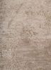 project error by kavi ivory wool and bamboo silk hand knotted Rug - CloseUp