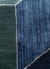 chaos theory by kavi blue wool and bamboo silk hand knotted Rug - CloseUp