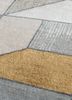 chaos theory by kavi grey and black wool and bamboo silk hand knotted Rug - CloseUp