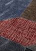 chaos theory by kavi grey and black wool and bamboo silk hand knotted Rug - CloseUp
