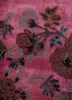 gilded age pink and purple wool and bamboo silk hand knotted Rug - CloseUp gilded age pink and purple wool and bamboo silk hand knotted Rug - CloseUp
