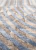 aakar by kavi grey and black wool and bamboo silk hand knotted Rug - CloseUp