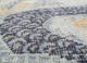 erbe blue wool hand knotted Rug - CloseUp