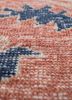 erbe red and orange wool hand knotted Rug - CloseUp