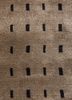 saga beige and brown acrylic hand loom Rug - CloseUp saga beige and brown acrylic hand loom Rug - CloseUp