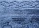 basis blue bamboo silk hand loom Rug - CloseUp