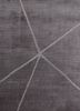 saga grey and black viscose hand loom Rug - CloseUp