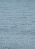 basis blue wool hand loom Rug - CloseUp