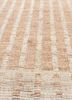 saga beige and brown wool hand loom Rug - CloseUp