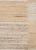 saga beige and brown wool hand loom Rug - CloseUp