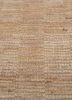 saga beige and brown wool hand loom Rug - CloseUp