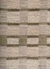 saga beige and brown wool hand loom Rug - CloseUp
