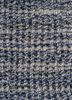 jean blue wool and viscose hand loom Rug - CloseUp